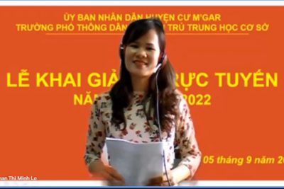 Trường PTDTNT THCS Cư M’gar long trọng khai giảng năm học 2021-2022