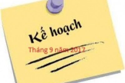 Kế hoạch tháng 9 năm 2017